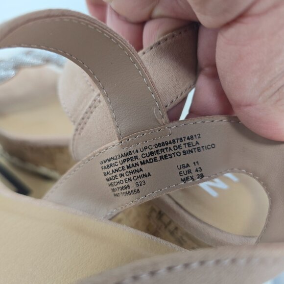 Madden NYC Womens Size 11 Braided Rhinestone Wedge Heel Strappy Sandals - Picture 8 of 16